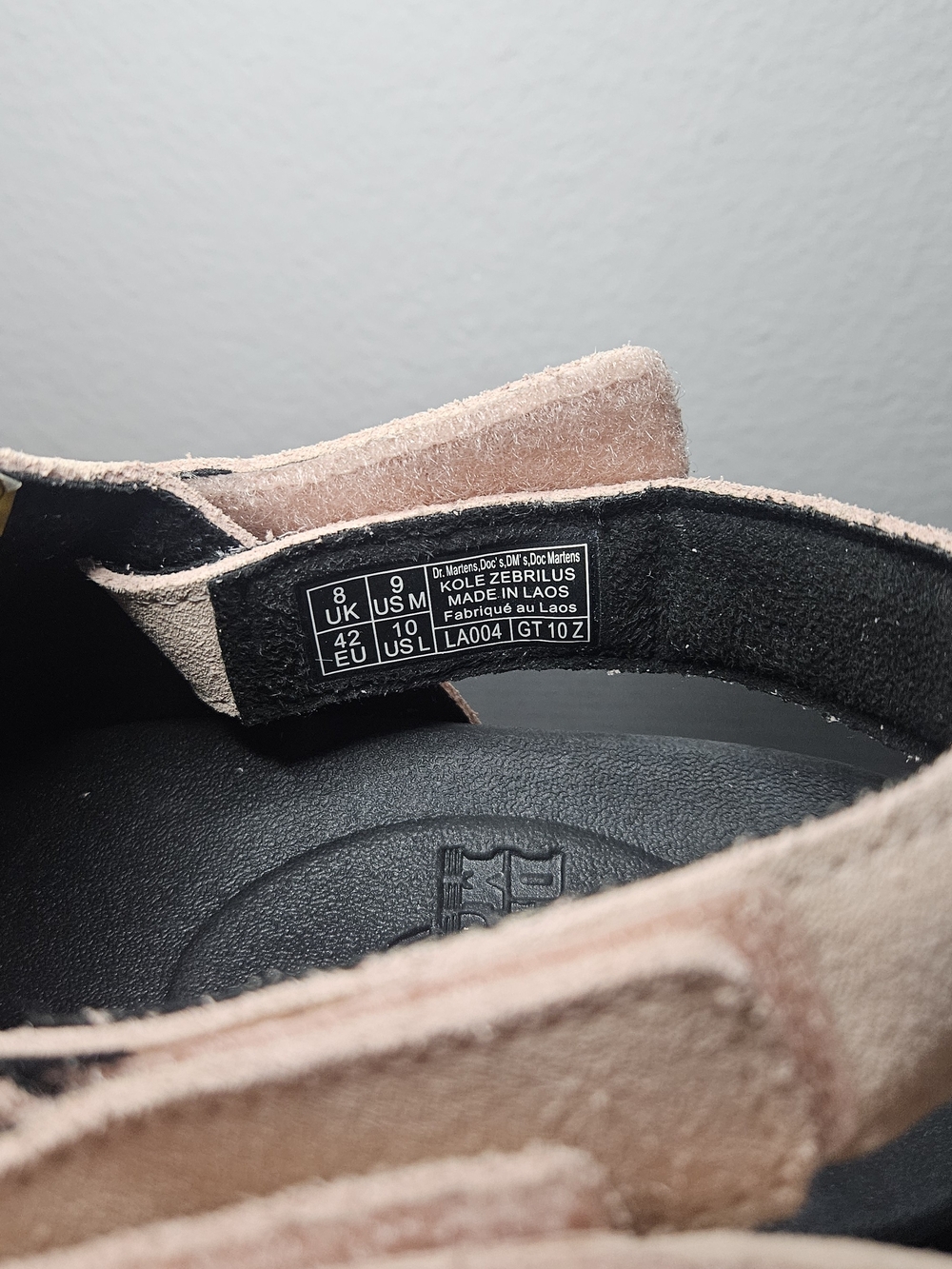Dr. Martens Women's sandals suede Size 10 EU 42 Powder Pink kole - Picture 7 of 12